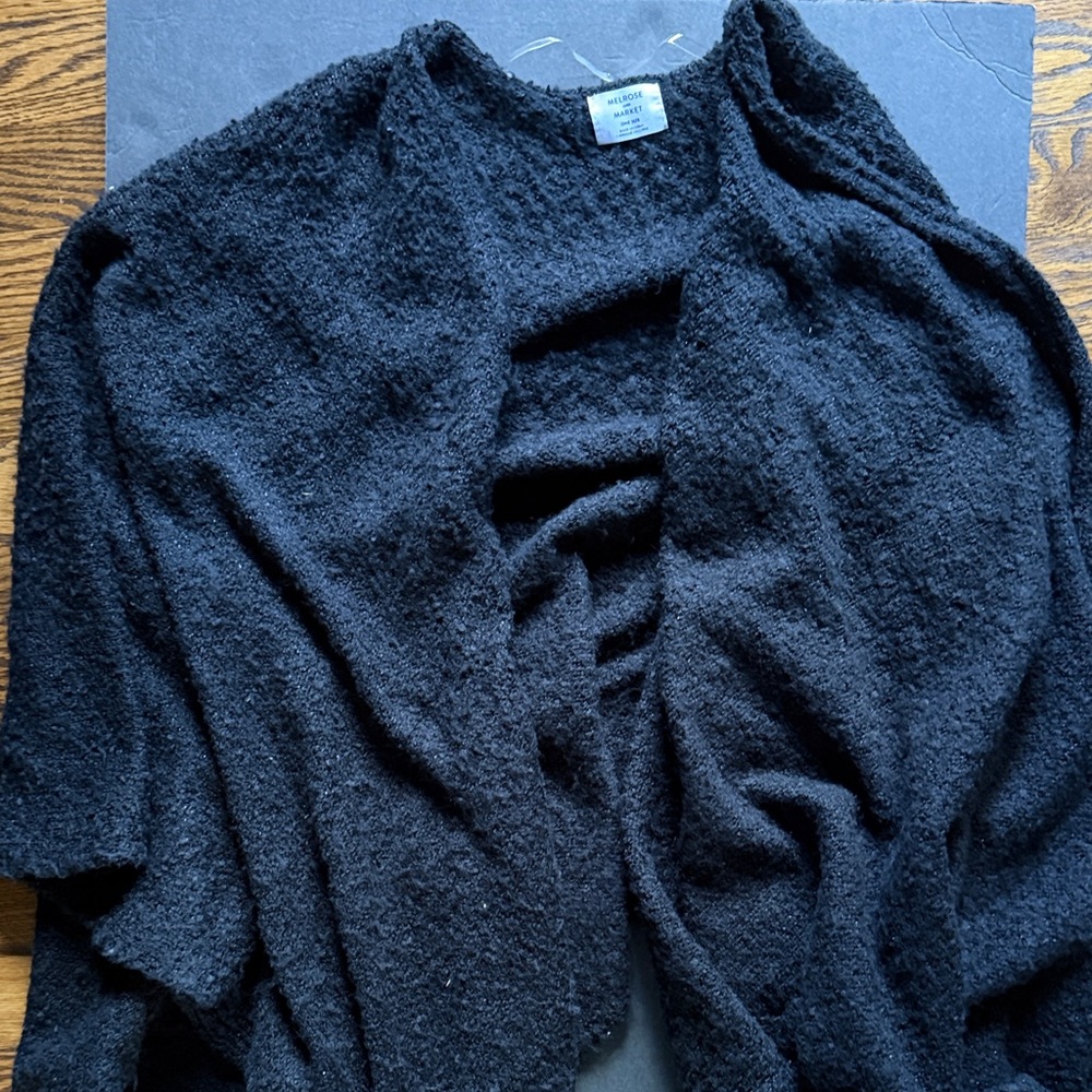 Melrose and Market Textured Black Shawl One Size